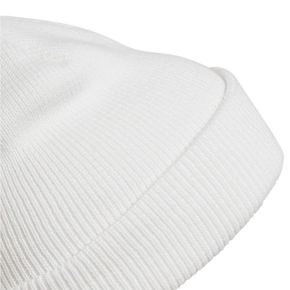 ADIDAS ORIGINAL TREFOIL CUFFED RIB KNIT BEANIE WHITE WITH BLACK LOGO NWOT - Picture 10 of 10